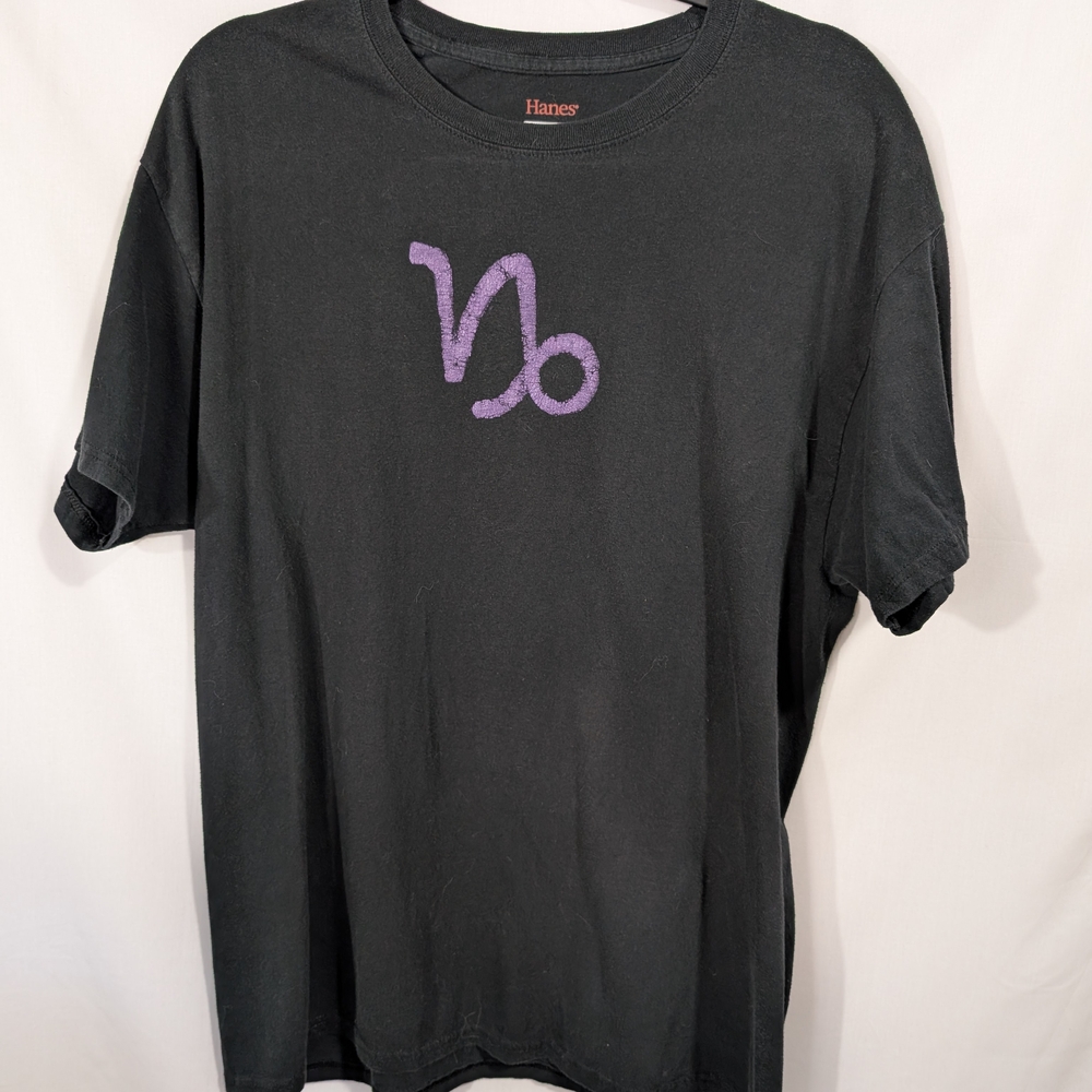 Homestuck  Gamzee Hanes Black Tee with Purple Graphic